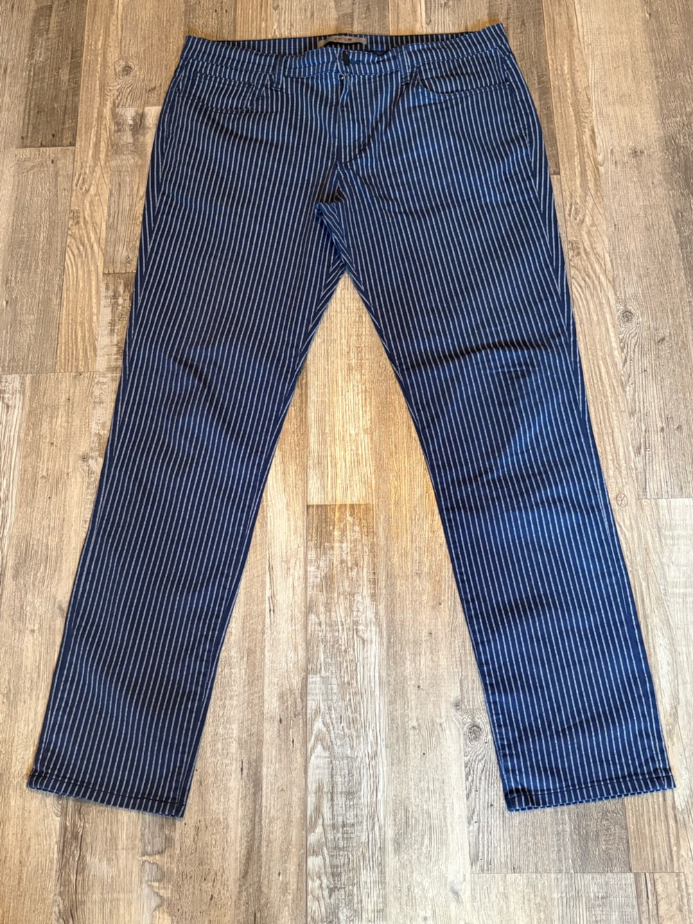 Joe's Jeans Navy Pinstripe Straight Jeans
